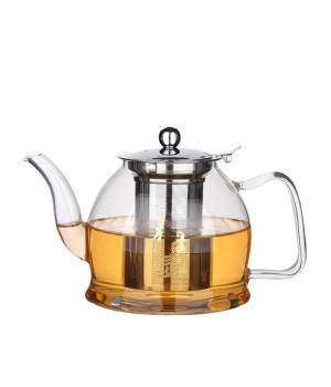 2023 New High borosilicate Glass Teapot with Removable Infuser Stovetop Safe Tea Kettle Blooming Loose Leaf Tea Maker Set