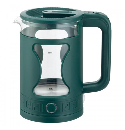 Green 1.2L Glass+Plastic Automatic Shut-Off Cordless Electric Kettel With Led Light Green 1.2L Glass+Plastic Automatic Shut-Off Cordless Electric Kettel With Led Light
