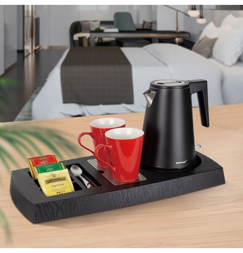 hotel and restaurant supplies black electric water kettle and service tray hotel and restaurant supplies black electric water kettle and service tray